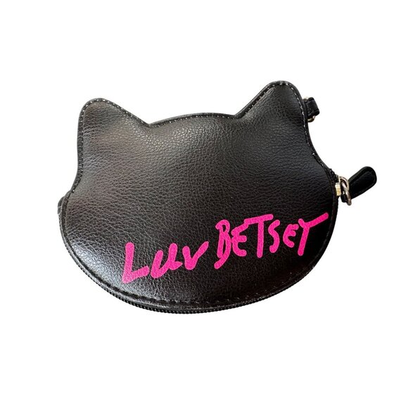 LUV BETSEY By Betsey Johnson Black and White Cat Purse/Wristlet - Picture 9 of 15